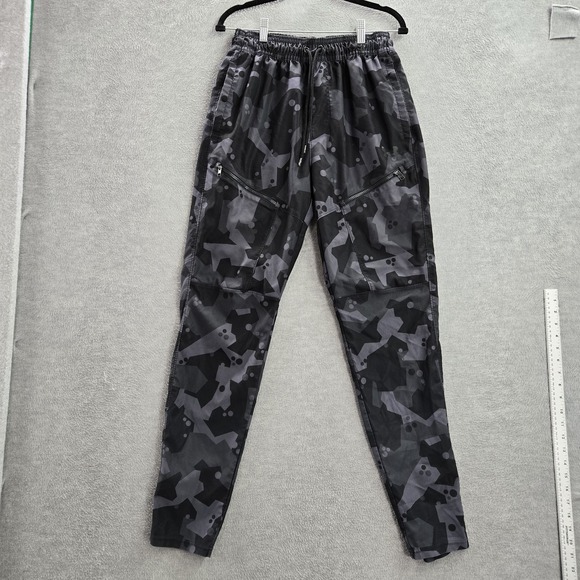 Under Armour Men Activewear Pants M Black Camouflage Jogger Elite Cargo Logo 32" - Picture 1 of 11
